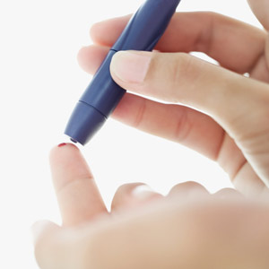 checking blood sugar